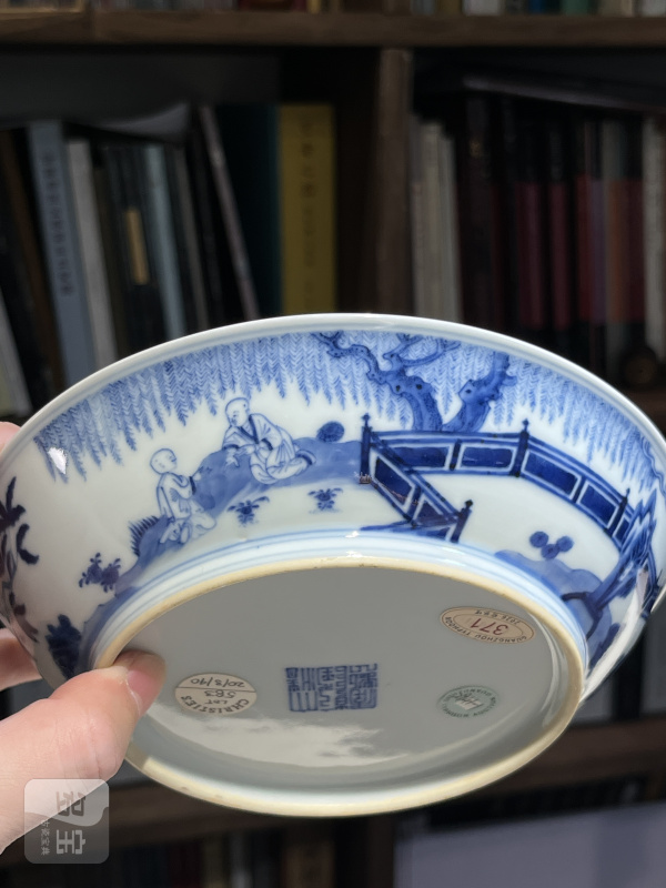 清乾隆 青花岁寒三友图盘 - 图13